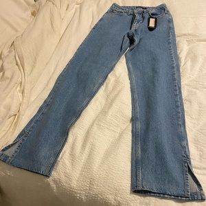 New w/ tags - Nasty Gal Flare Jeans with Slit